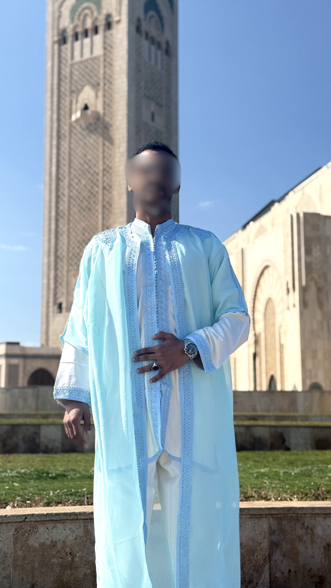 Jabador traditionnel bleu élégant pour hommes (copie)